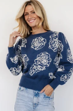 Baltic Born Blake Floral Sweater | Blue + Cream
