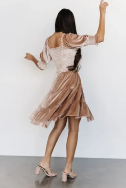 Baltic Born Bliss Smocked Velvet Short Dress |