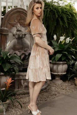 Baltic Born Bliss Smocked Velvet Short Dress |