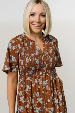Baltic Born Botega Midi Dress | Brown + Blue