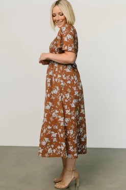 Baltic Born Botega Midi Dress | Brown + Blue