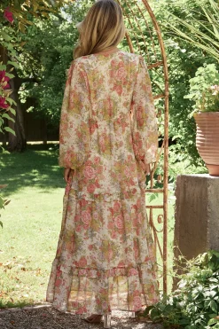 Baltic Born Bowman Deep V Maxi Dress | Cream Multi Floral