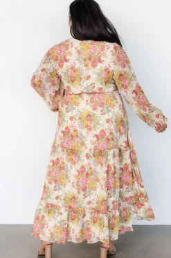 Baltic Born Bowman Deep V Maxi Dress | Cream Multi Floral