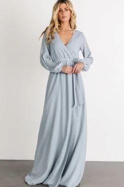 Baltic Born Breanne Faux Wrap Maxi Dress | Light Blue