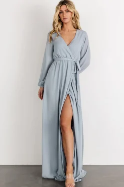 Baltic Born Breanne Faux Wrap Maxi Dress | Light Blue