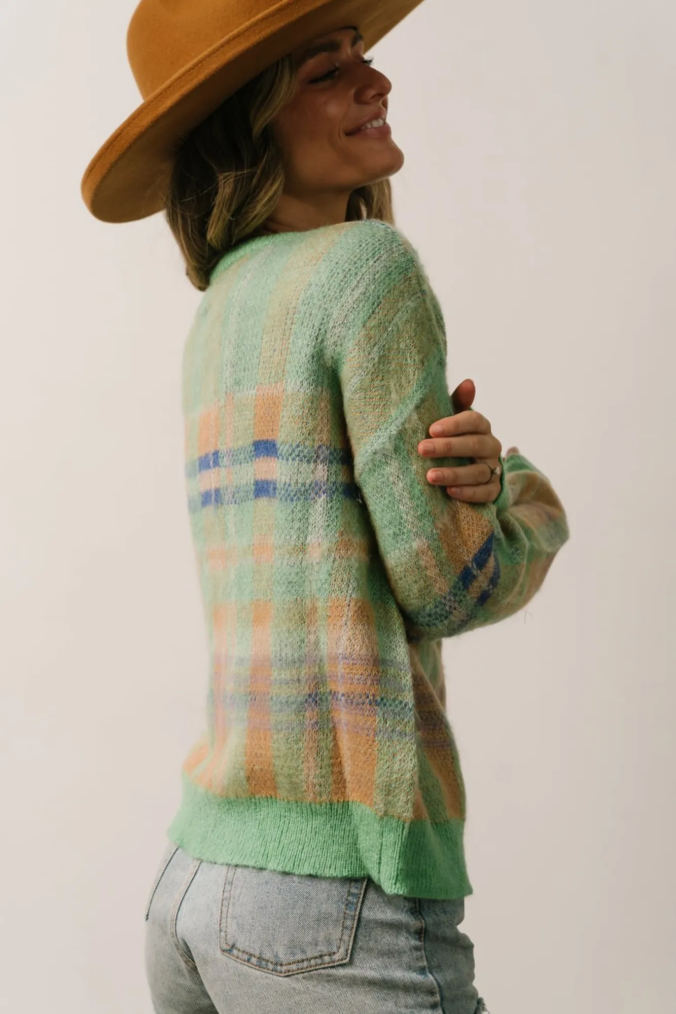 Baltic Born Brentridge Plaid Sweater | Green Multi
