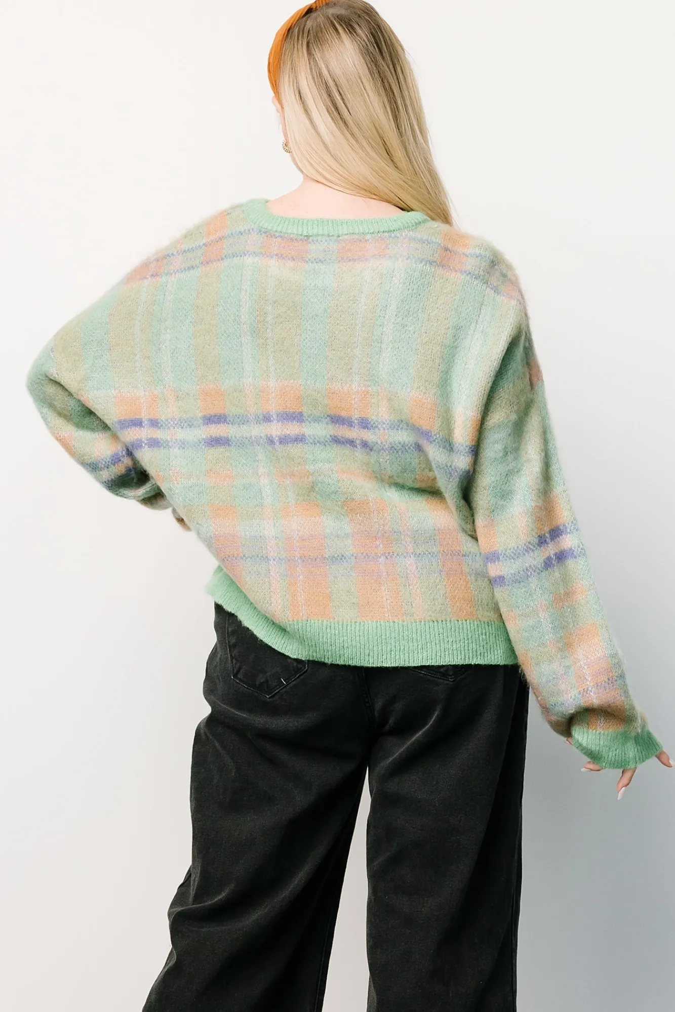 Baltic Born Brentridge Plaid Sweater | Green Multi