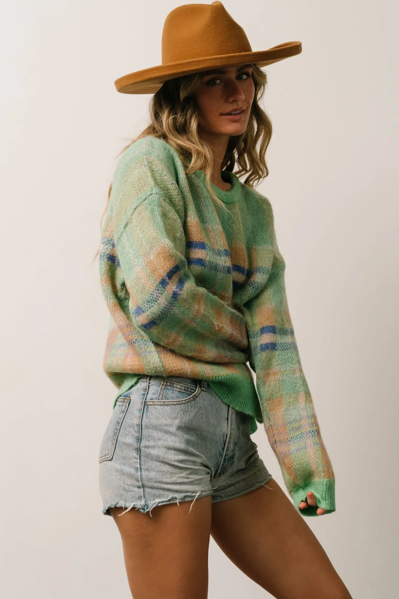 Baltic Born Brentridge Plaid Sweater | Green Multi