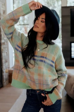 Baltic Born Brentridge Plaid Sweater | Green Multi
