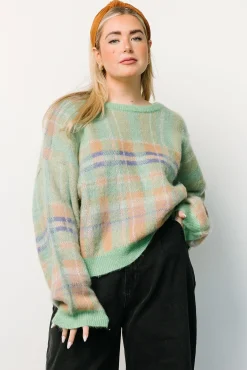 Baltic Born Brentridge Plaid Sweater | Green Multi