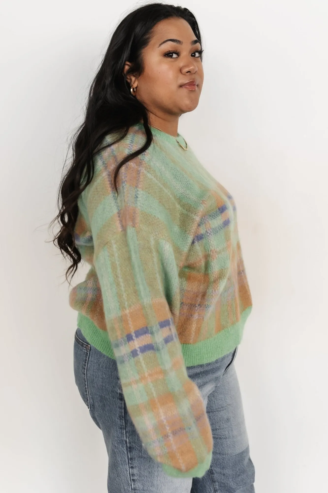 Baltic Born Brentridge Plaid Sweater | Green Multi