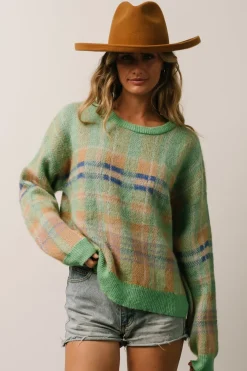 Baltic Born Brentridge Plaid Sweater | Green Multi