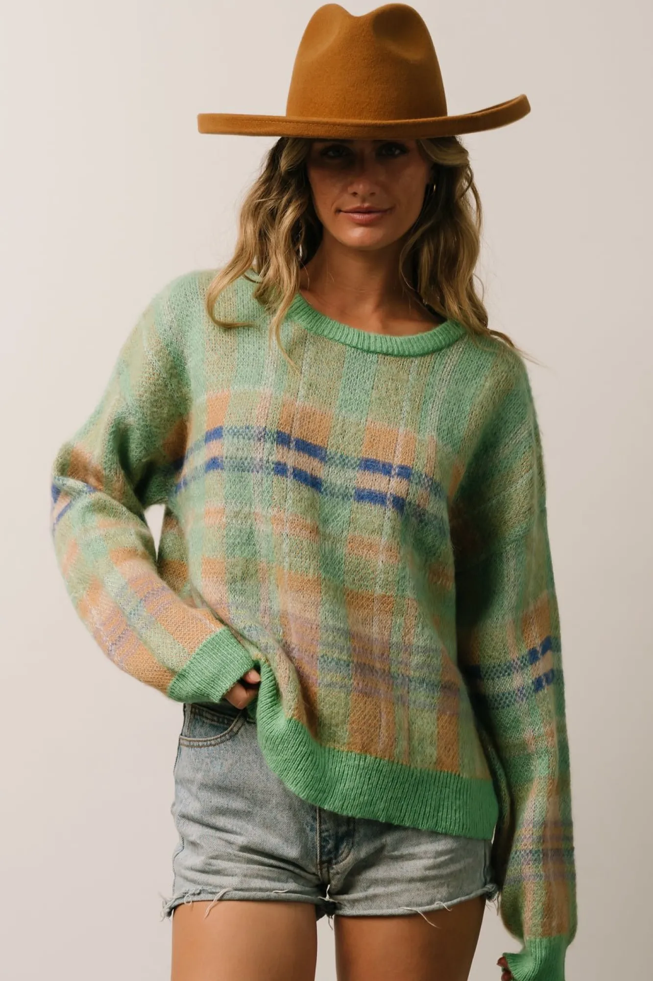Baltic Born Brentridge Plaid Sweater | Green Multi