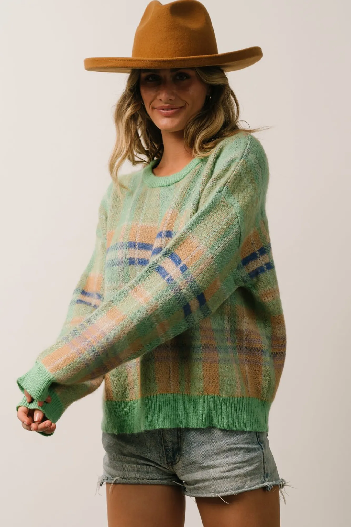 Baltic Born Brentridge Plaid Sweater | Green Multi