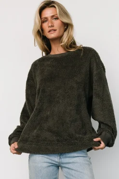 Baltic Born Brina Teddy Crewneck | Charcoal Gray