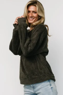 Baltic Born Brina Teddy Crewneck | Charcoal Gray