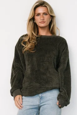 Baltic Born Brina Teddy Crewneck | Charcoal Gray