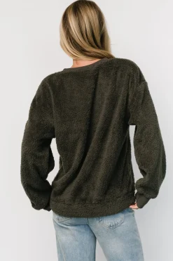 Baltic Born Brina Teddy Crewneck | Charcoal Gray