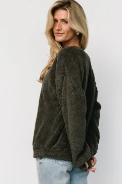 Baltic Born Brina Teddy Crewneck | Charcoal Gray