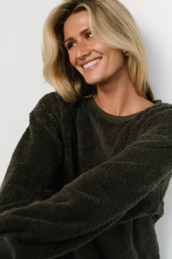 Baltic Born Brina Teddy Crewneck | Charcoal Gray