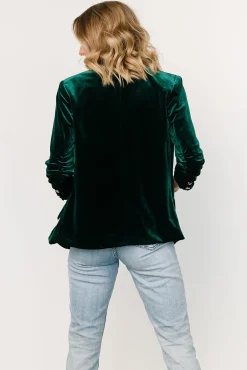 Baltic Born Brinton Velvet Blazer | Dark Green