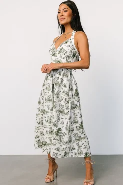 Baltic Born Bristol Halter Midi Dress | Green Print