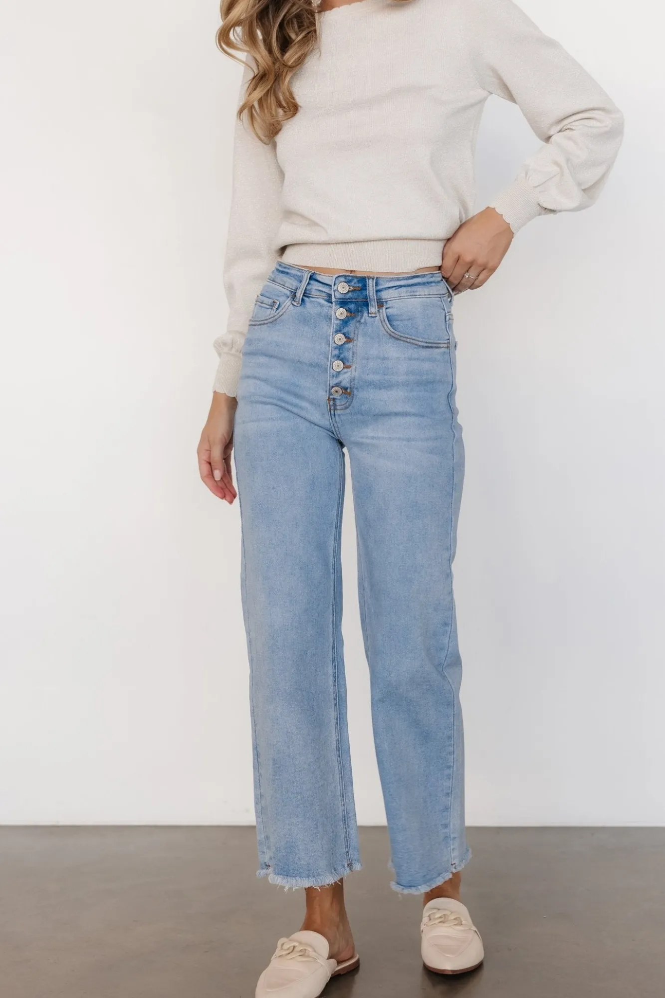 Baltic Born Brody High-Rise Wide Leg Jeans | Light Wash