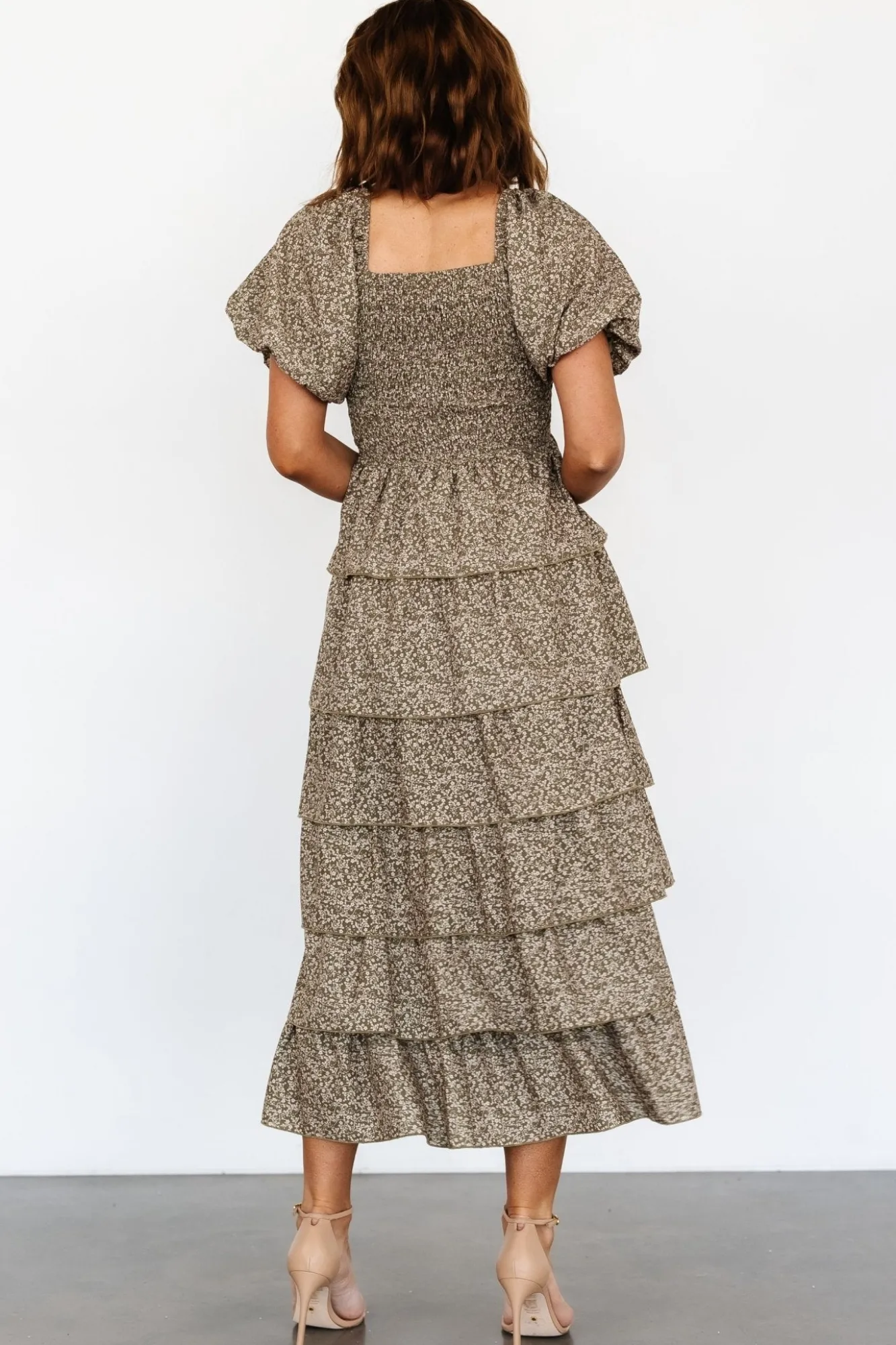 Baltic Born Bromley Tiered Dress | Olive Print