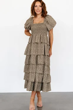 Baltic Born Bromley Tiered Dress | Olive Print