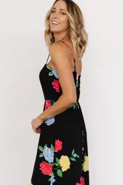 Baltic Born Brooklyn Wide Leg Jumpsuit | Black Floral