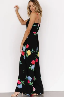 Baltic Born Brooklyn Wide Leg Jumpsuit | Black Floral
