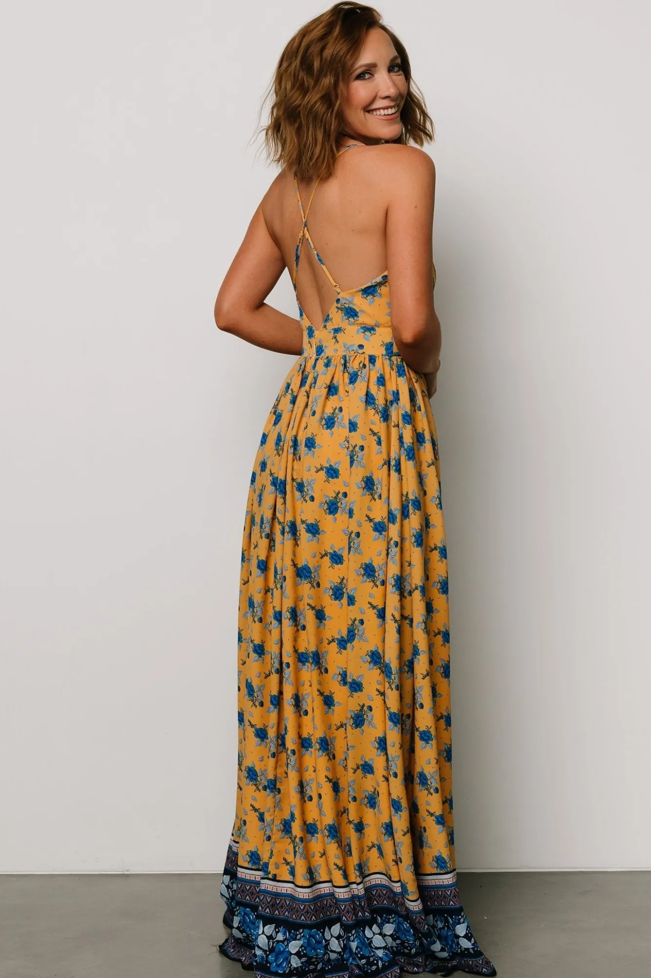 Baltic Born Brylee Maxi Dress | Mustard + Navy