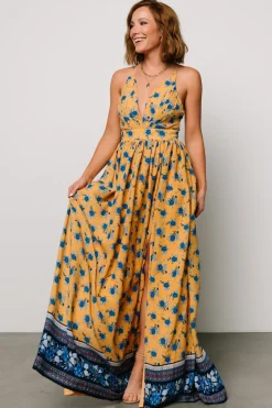 Baltic Born Brylee Maxi Dress | Mustard + Navy
