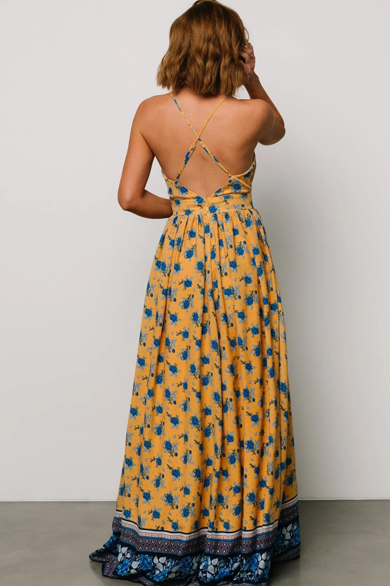 Baltic Born Brylee Maxi Dress | Mustard + Navy