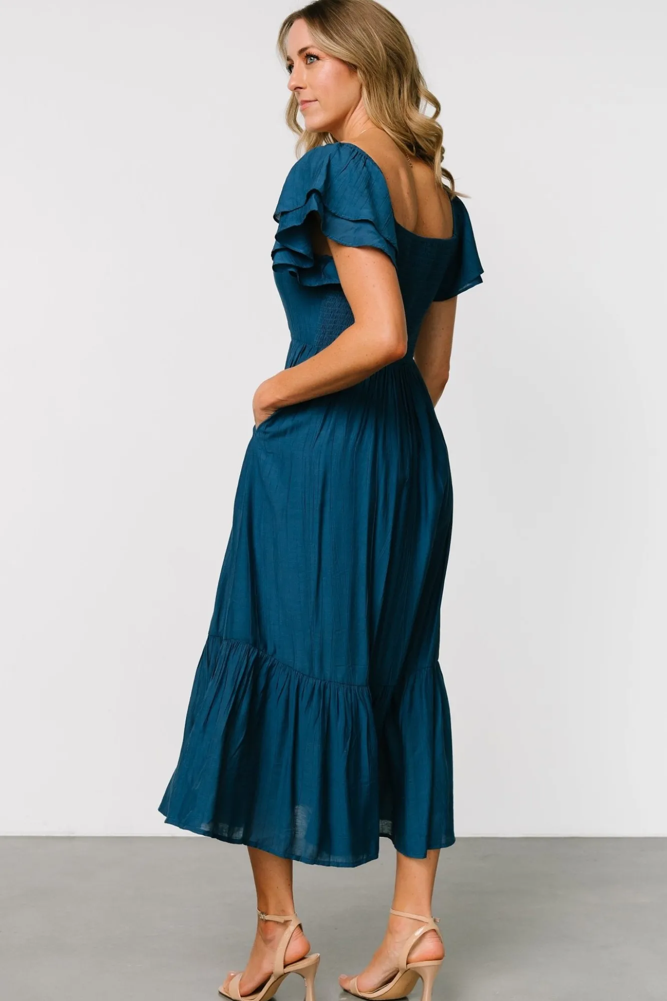 Baltic Born Buttercup Midi Dress | Deep Blue