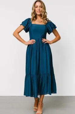Baltic Born Buttercup Midi Dress | Deep Blue