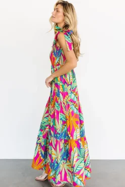 Baltic Born Cabana Maxi Dress | Green + Fuchsia Multi