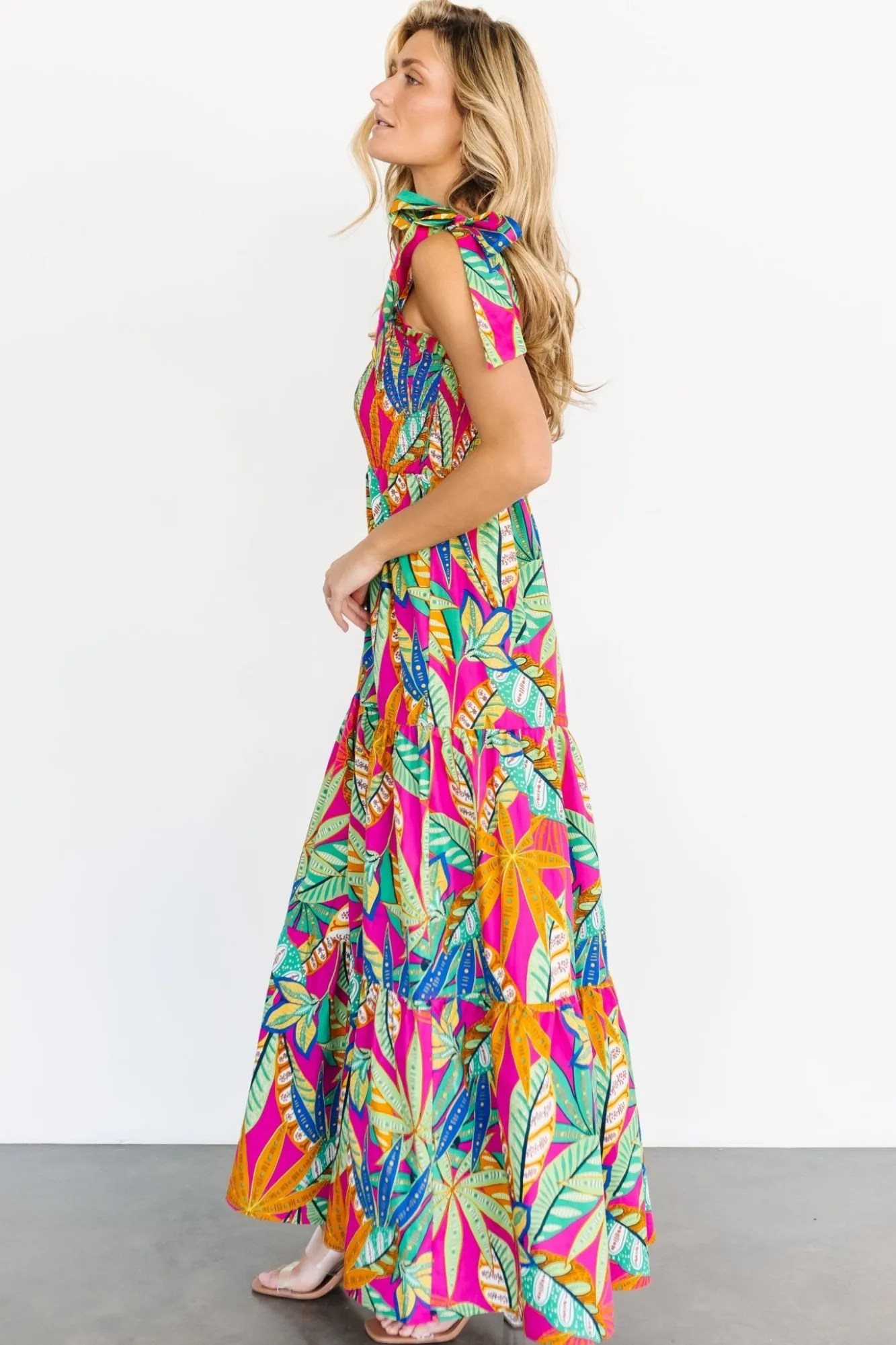 Baltic Born Cabana Maxi Dress | Green + Fuchsia Multi