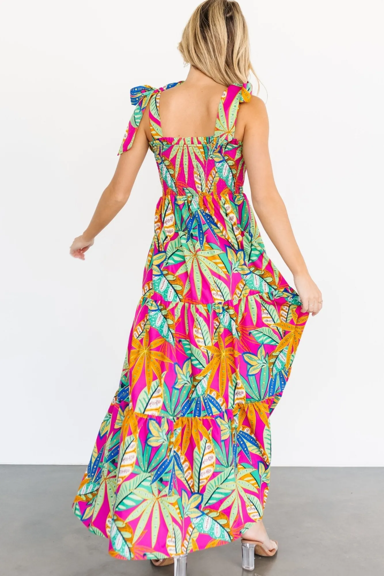 Baltic Born Cabana Maxi Dress | Green + Fuchsia Multi