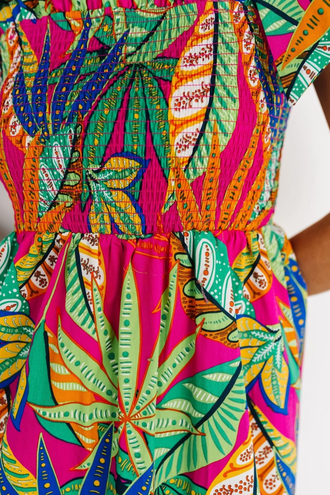 Baltic Born Cabana Maxi Dress | Green + Fuchsia Multi