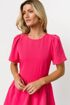 Baltic Born Cadenza Tiered Maxi Dress | Deep Pink