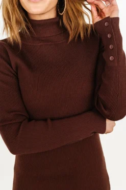 Baltic Born Caldwell Ribbed Turtleneck Midi Dress |