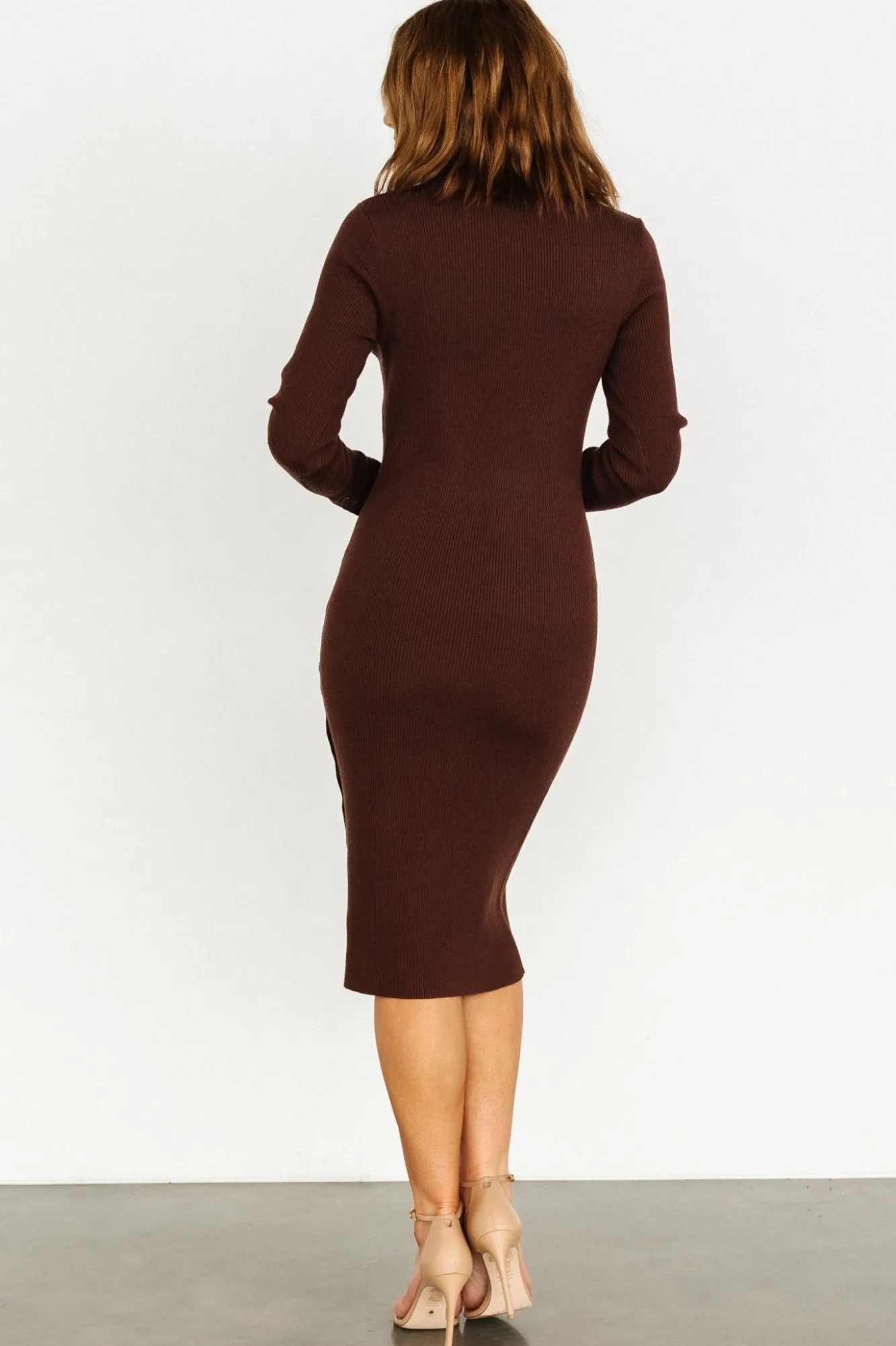 Baltic Born Caldwell Ribbed Turtleneck Midi Dress |