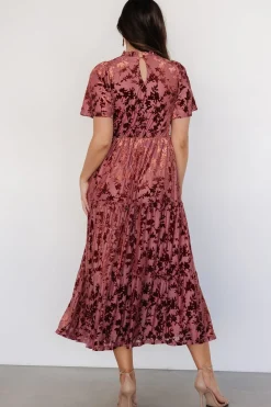 Baltic Born Callen Smocked Velvet Dress | Dusty Clove
