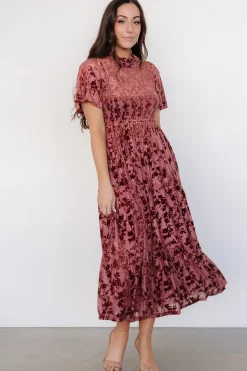 Baltic Born Callen Smocked Velvet Dress | Dusty Clove