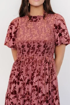 Baltic Born Callen Smocked Velvet Dress | Dusty Clove