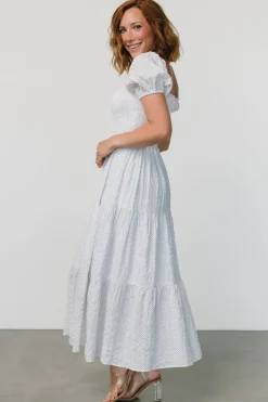 Baltic Born Calliope Smocked Maxi Dress | White Print