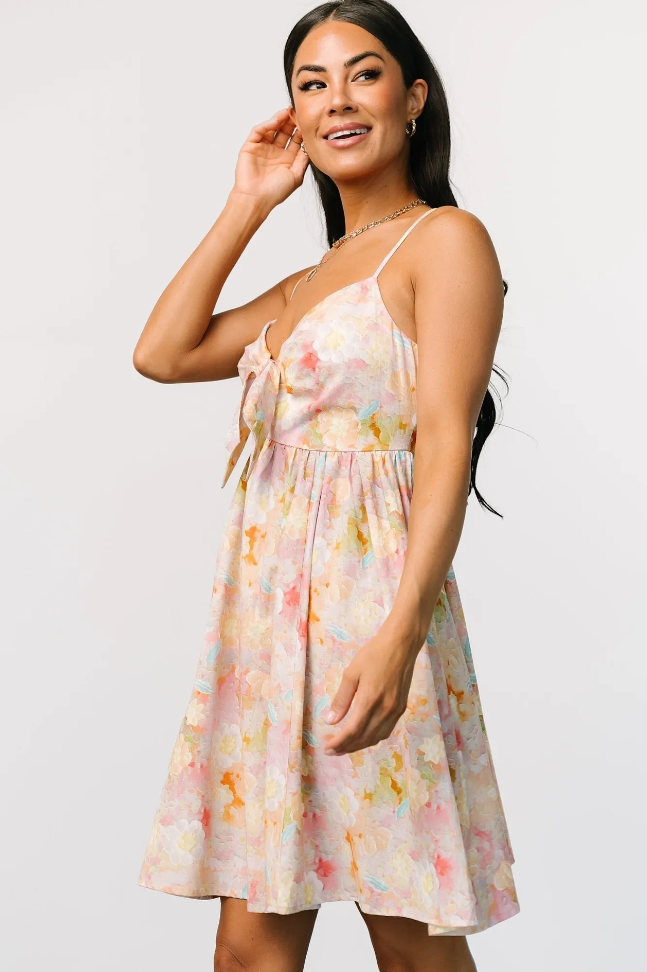 Baltic Born Camellia Mini Dress | Pastel Multi