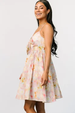 Baltic Born Camellia Mini Dress | Pastel Multi