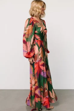 Baltic Born Camilla Wrap Maxi Dress | Green Multi